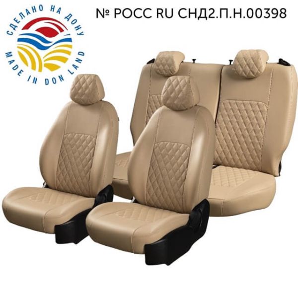 Чехлы Экокожа Турин Ромб на Daewoo Gentra Чехлы Экокожа Турин Ромб на Daewoo Gentra